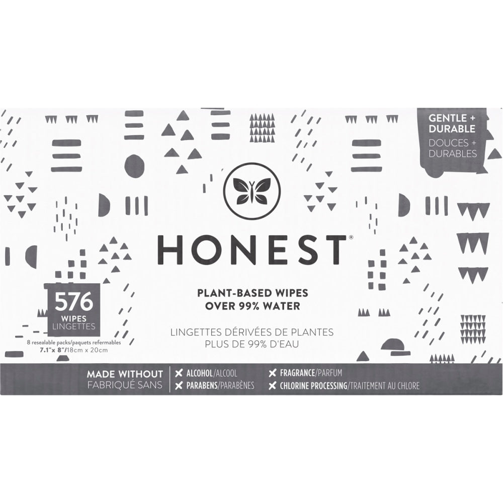 The Honest Company Honest Baby Wipes, Pattern Play, Pack Of 576 Wipes