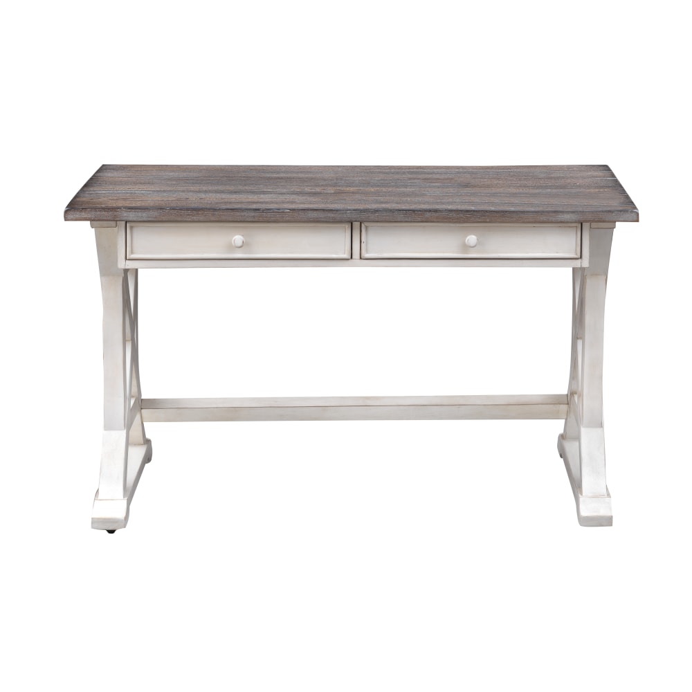 Coast to Coast Duncan 52inW 2-Drawer Writing Desk, Bar Harbor Cream