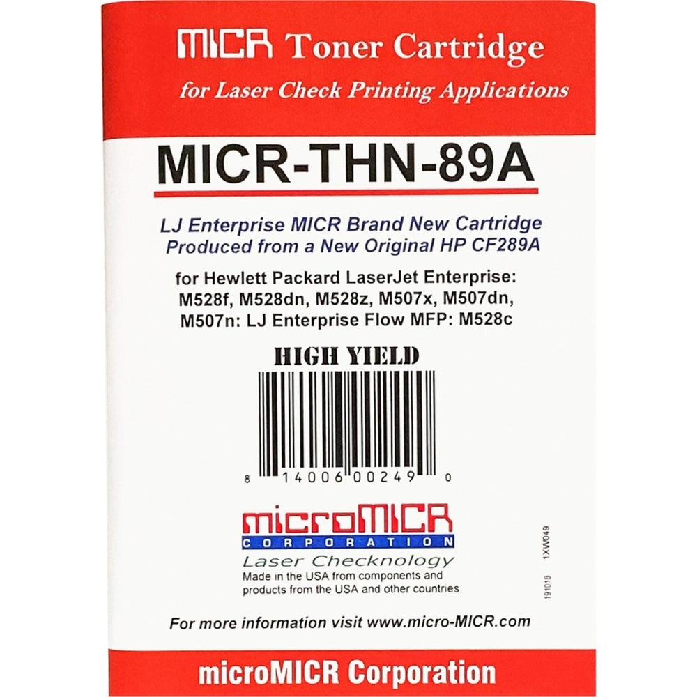 microMICR MICR Toner Cartridge - Alternative for HP 89A - 5000 Pages