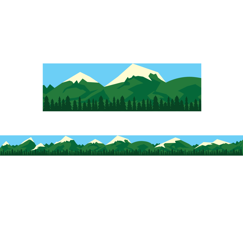 Hygloss Borders, Mountain, 36' Per Pack, Set Of 6 Packs