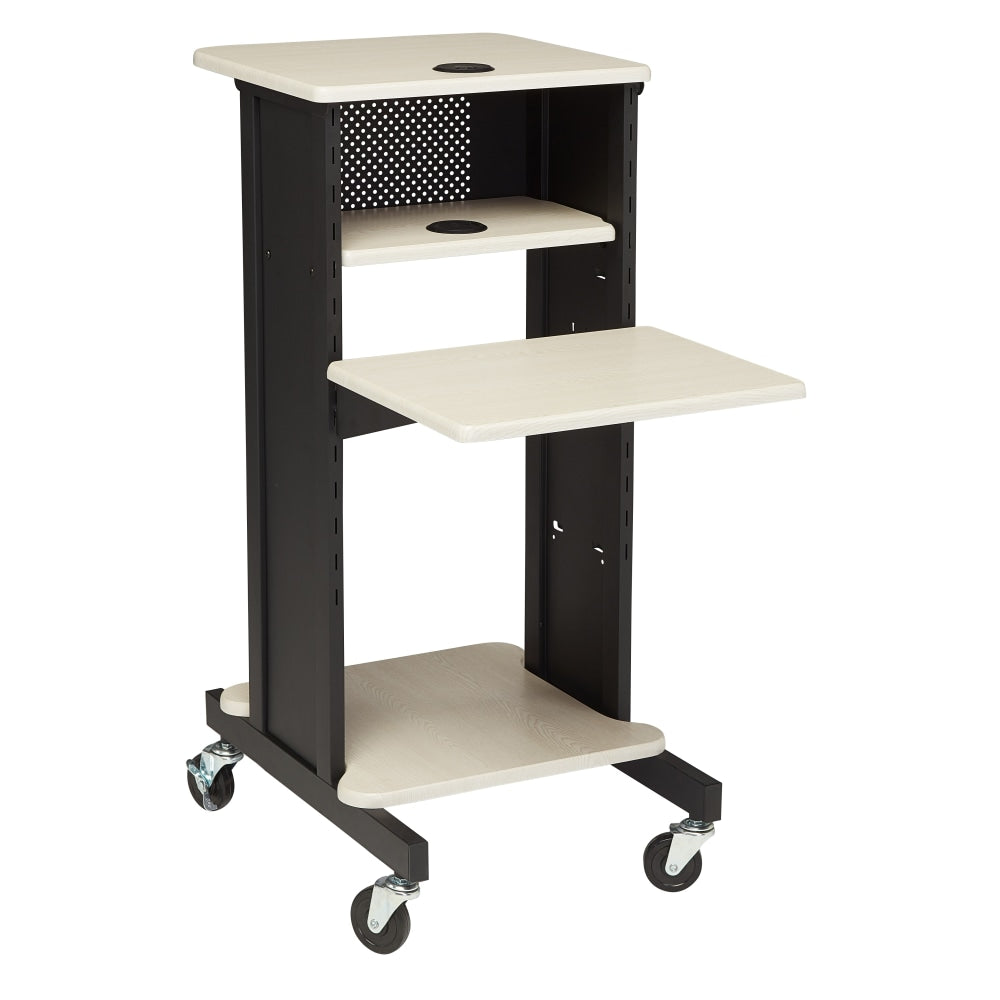 Oklahoma Sound? Premium Presentation Cart, Black/Ivory