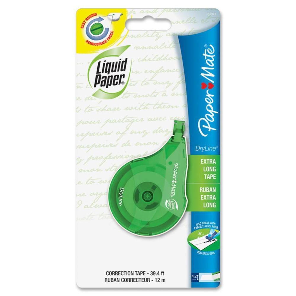 Paper Mate Liquid Paper DryLine Correction Tape, 1/5inW x 384inL, White