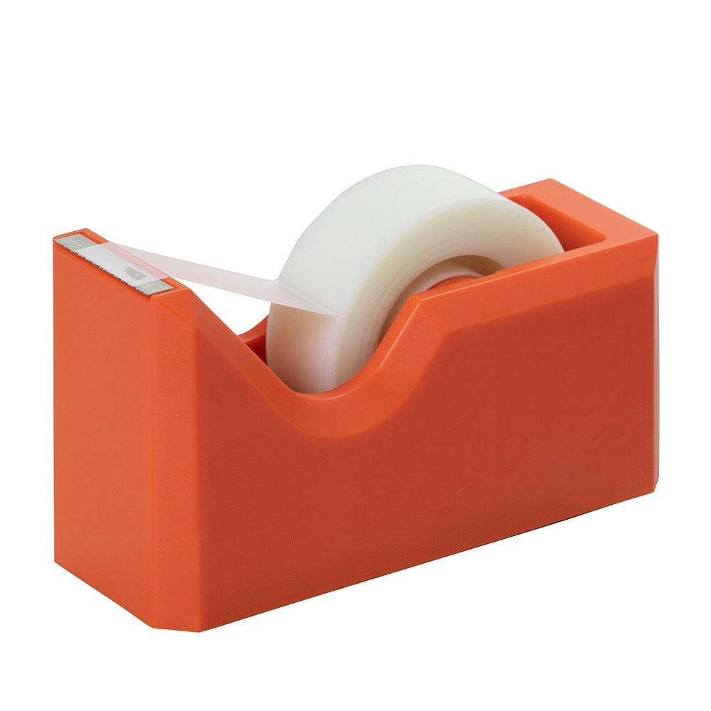 JAM Paper Plastic Tape Dispenser, 4-1/2inH x 2-1/2inW x 1-3/4inD, Orange