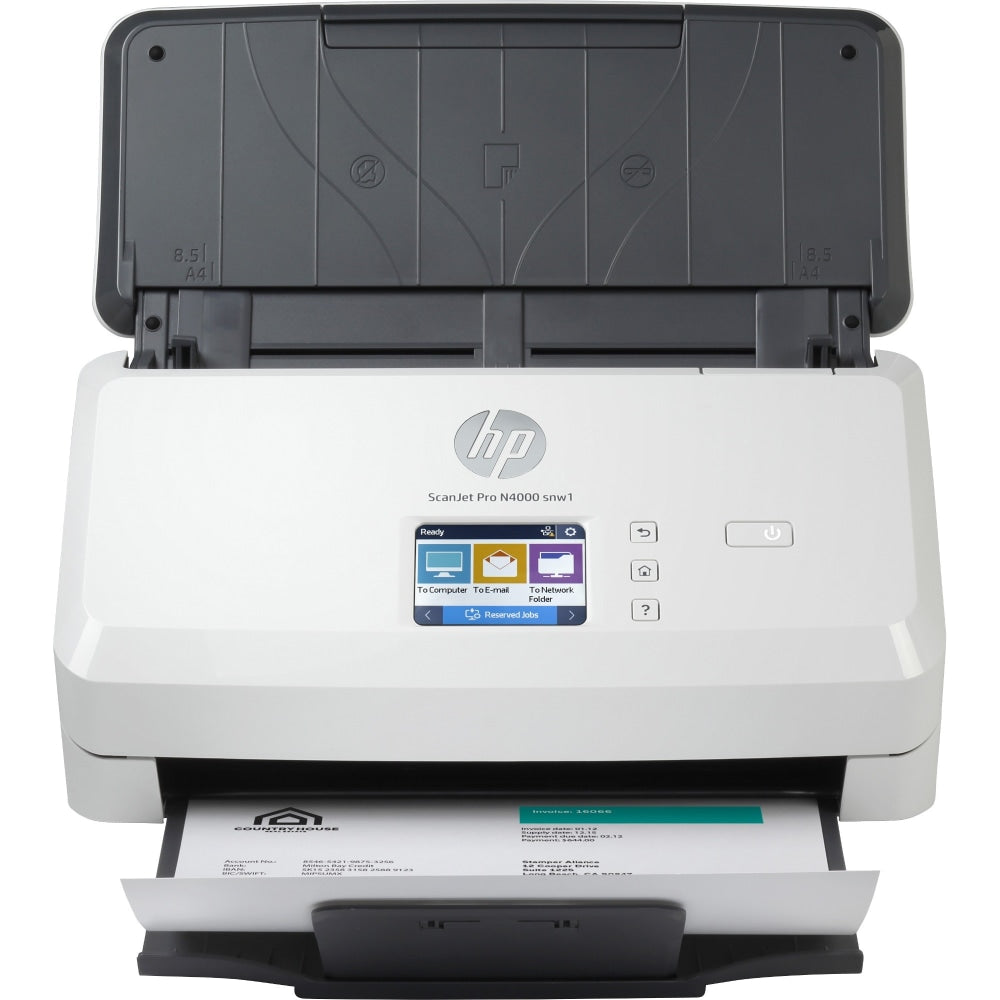 HP ScanJet Pro N4000 Sheetfed Scanner - 600 x 600 dpi Optical - 40 ppm (Mono) - 40 ppm (Color) - PC Free Scanning - Duplex Scanning - USB