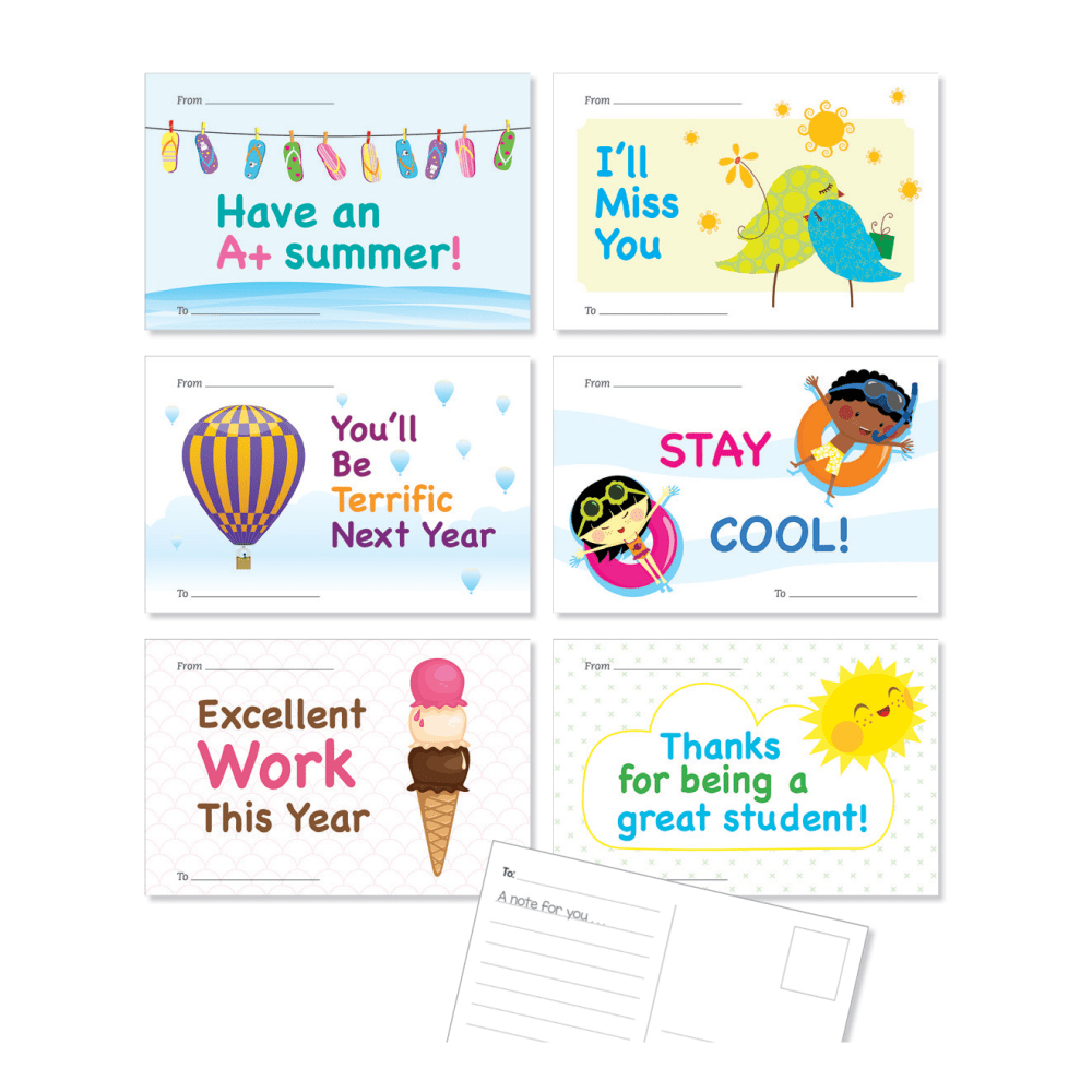 Scholastic Hello Summer Postcards, 4in x 6in