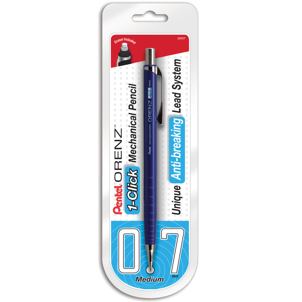 Pentel Orenz Mechanical Pencil, B Lead, 0.7 mm, Blue Barrel