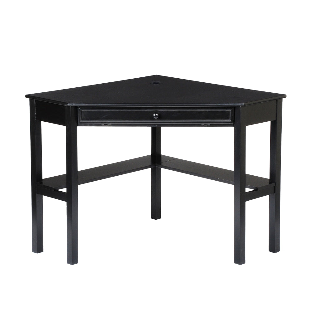 SEI Furniture 48inW Corner Desk, Black