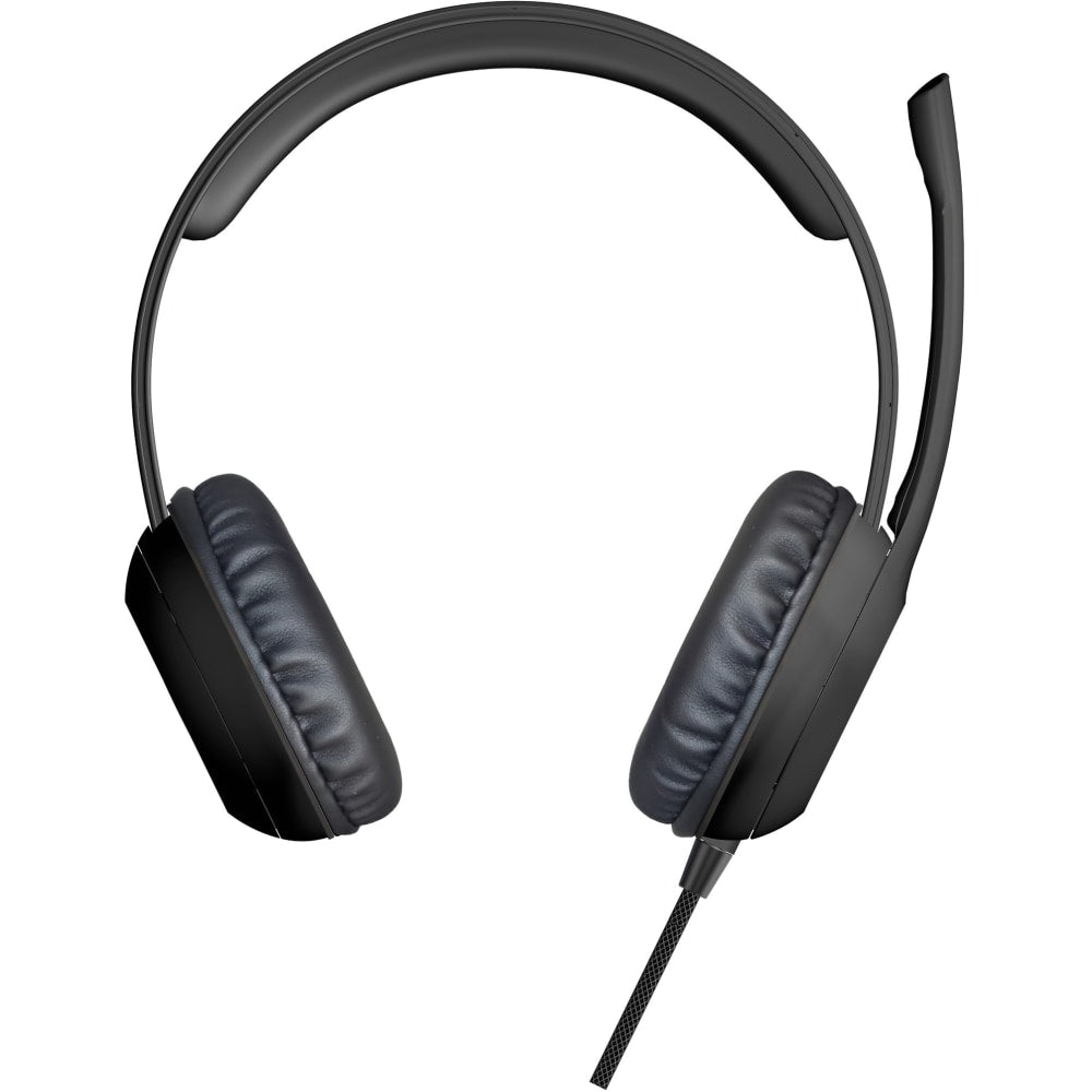 Cyber Acoustics Stereo Headset with USB & 3.5mm - Stereo - Mini-phone (3.5mm), USB Type A - Wired - 20 Hz - 20 kHz - Over-the-head - Binaural - Circumaural - 5 ft Cable - Noise Cancelling, Uni-directional Microphone - Black