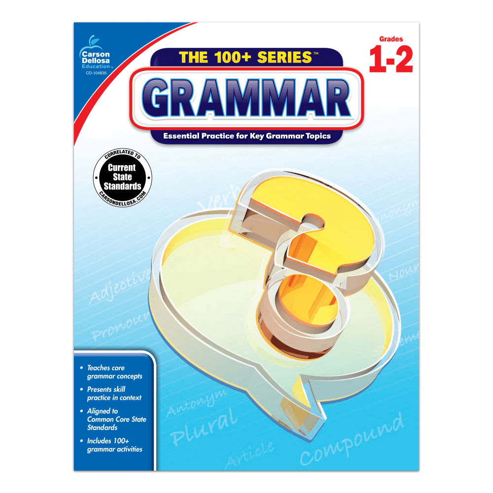 Carson-Dellosa 100+ Series Grammar Workbook, Grades 1-2