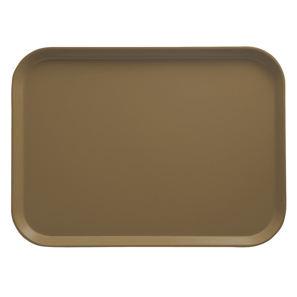 Cambro Camtray Rectangular Serving Trays, 15in x 20-1/4in, Bay Leaf Brown, Pack Of 12 Trays