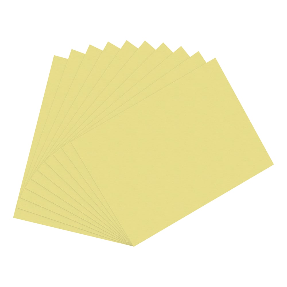 Office Depot Brand Construction Paper, 9in x 12in, 100% Recycled, Yellow, Pack Of 50 Sheets