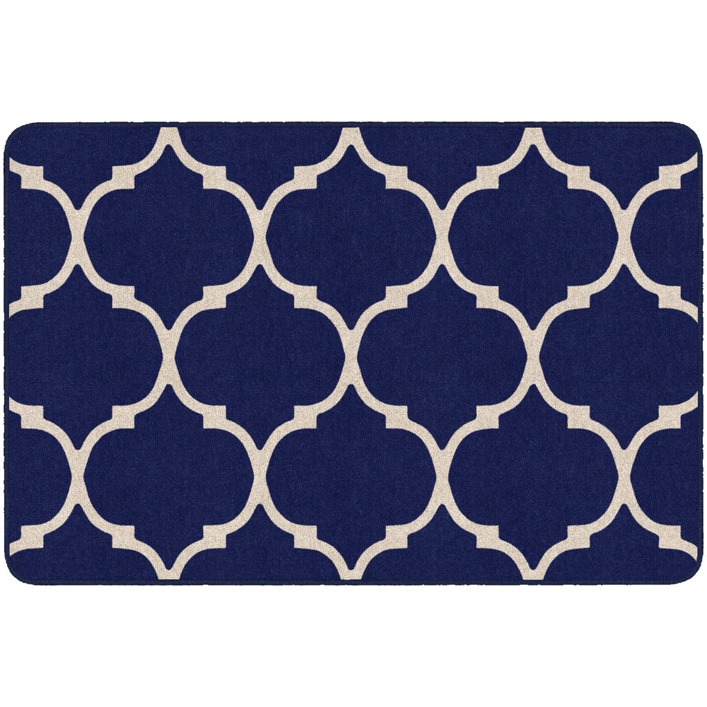 Flagship Carpets Moroccan Trellis Rectangular Rug, 48in x 72in, Blue