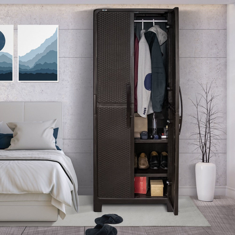 Inval 72inH Storage Cabinet/Wardrobe, Espresso