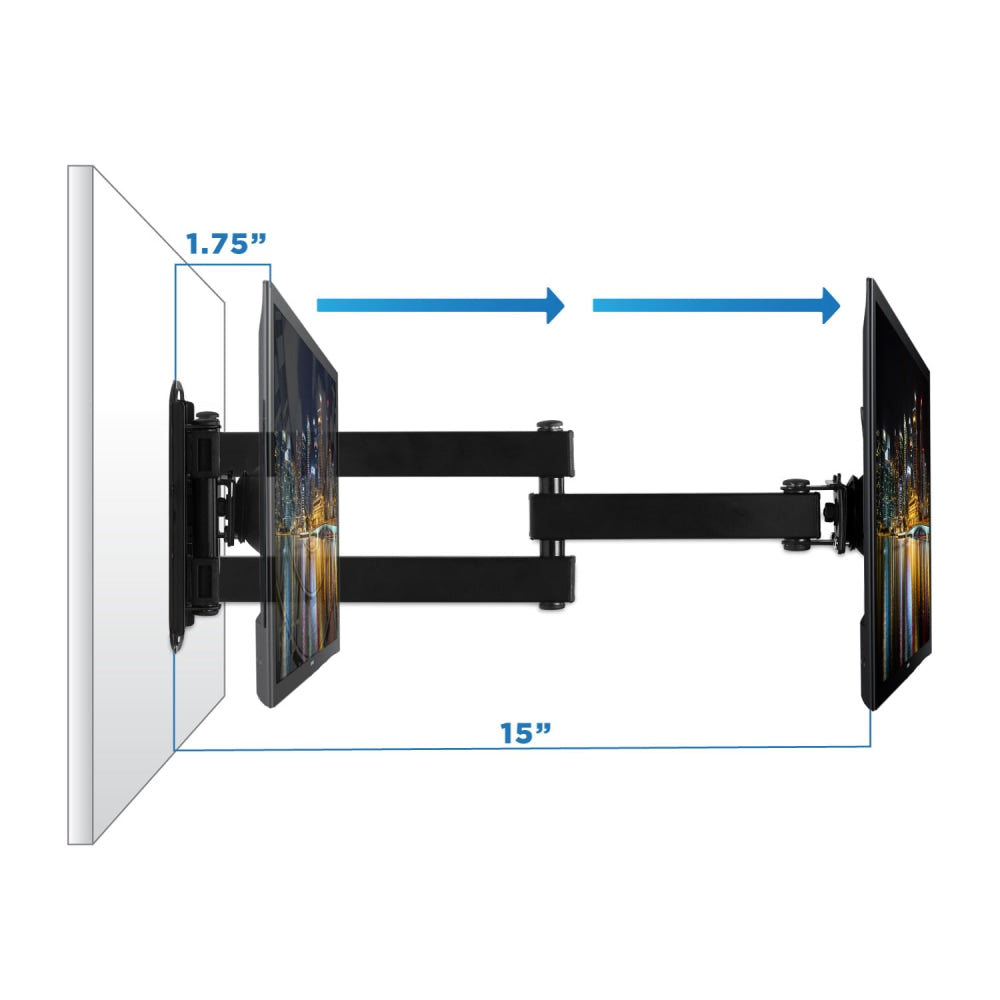 Mount-It! MI-2042L TV Wall Mount, 10inH x 32inW x 2-1/2inD, Black