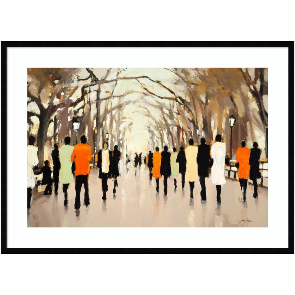 Amanti Art Poets Walk by Lorraine Christie Wood Framed Wall Art Print, 41inW x 30inH, Black