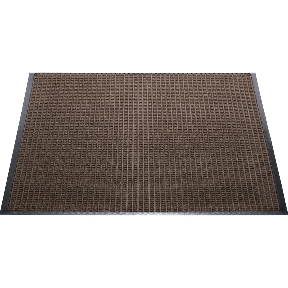 Genuine Joe Waterguard Indoor/Outdoor Floor Mat, 3ft x 5ft, Brown