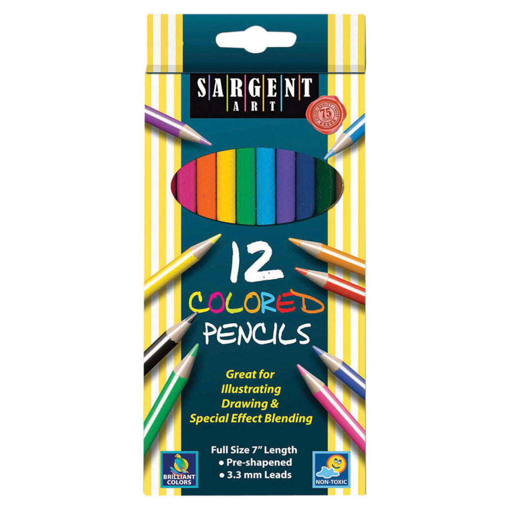 Sargent Art Color Pencils, Assorted Colors, Box Of 12