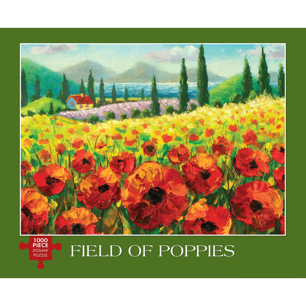 Willow Creek Press 1,000-Piece Puzzle, 26-5/8in x 19-1/4in, Field Of Poppies