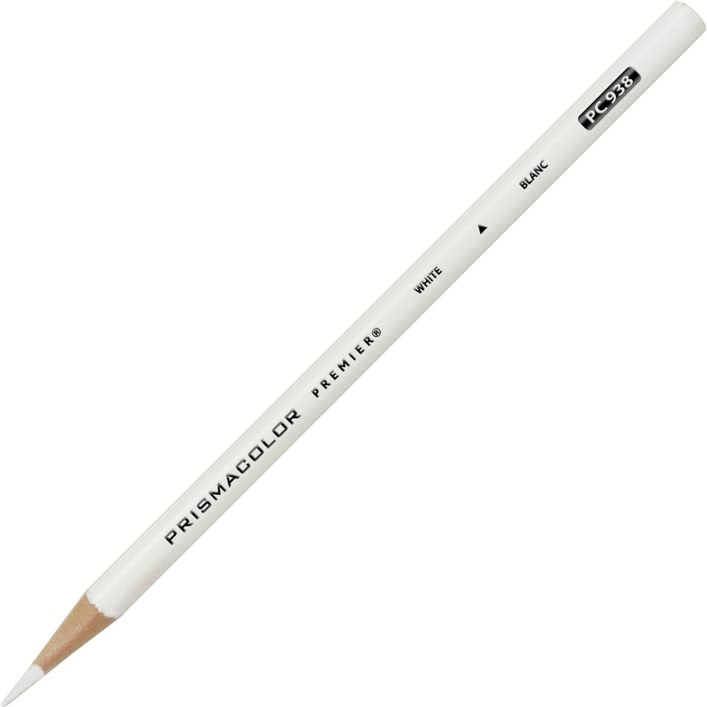 Prismacolor Professional Thick Lead Art Pencil, White, Set Of 12