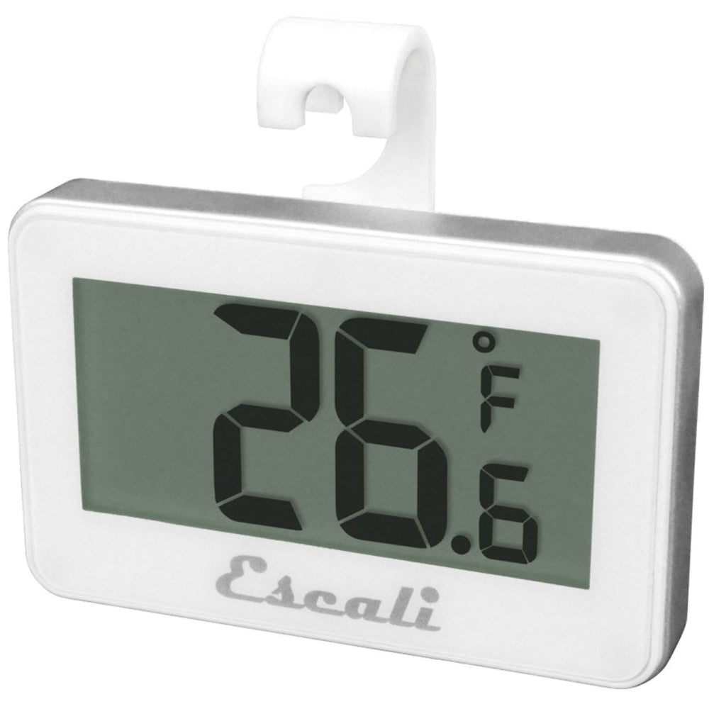 Escali Digital Refrigerator / Freezer Thermometer - 4 deg.F (-20 deg.C) to 122 deg.F (50 deg.C) - Large Display, Easy to Read, Compact, Temperature Guide - For Refrigerator/Freezer