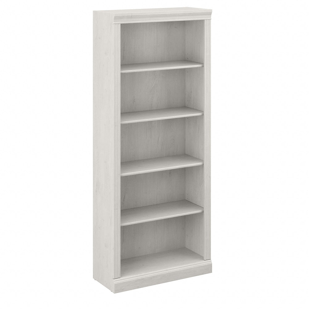 Bush Business Furniture Saratoga 72inH 5-Shelf Bookcase, Linen White Oak, Standard Delivery