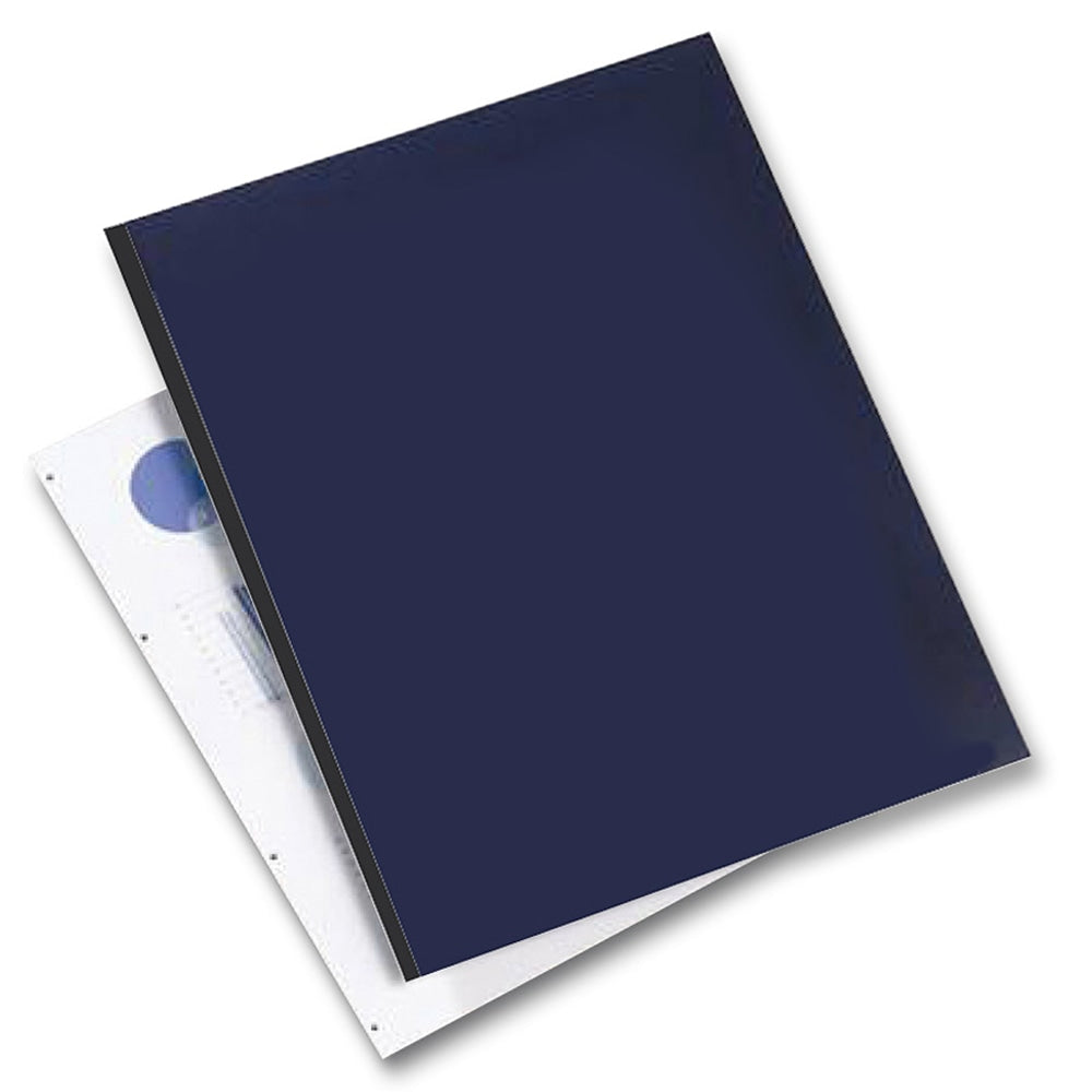 GBC Square Corner Binding Covers, 8 1/2ft x 11in, Navy, Box Of 200