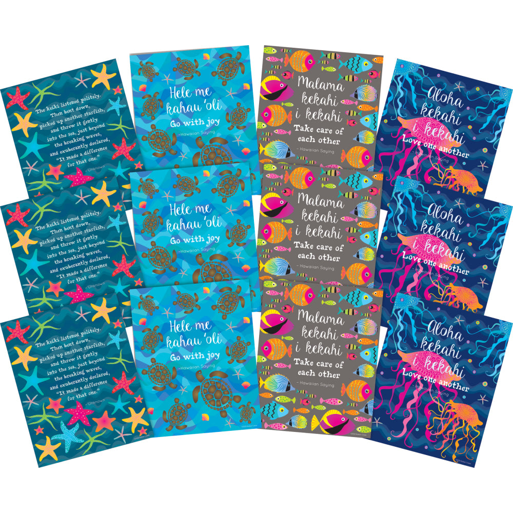 Barker Creek Art Prints, 8in x 10in, Take Care Of Each Other Kai Ola Collection, Pre-K To College, Set Of 12 Prints