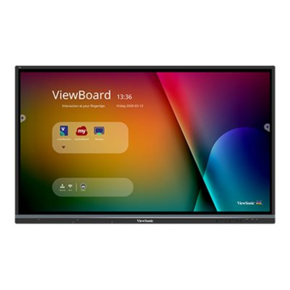 ViewSonic ViewBoard IFP7550 Interactive Flat Panel - 75in Diagonal Class LED-backlit LCD display - interactive - 4K UHD (2160p) 3840 x 2160