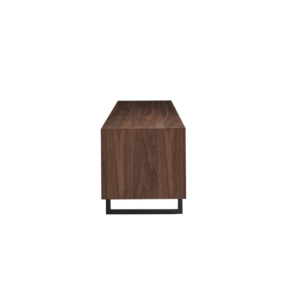 Eurostyle Anderson Media Stand, 19-1/2inH x 94-1/2inW x 16-1/2inD, Walnut/Gray