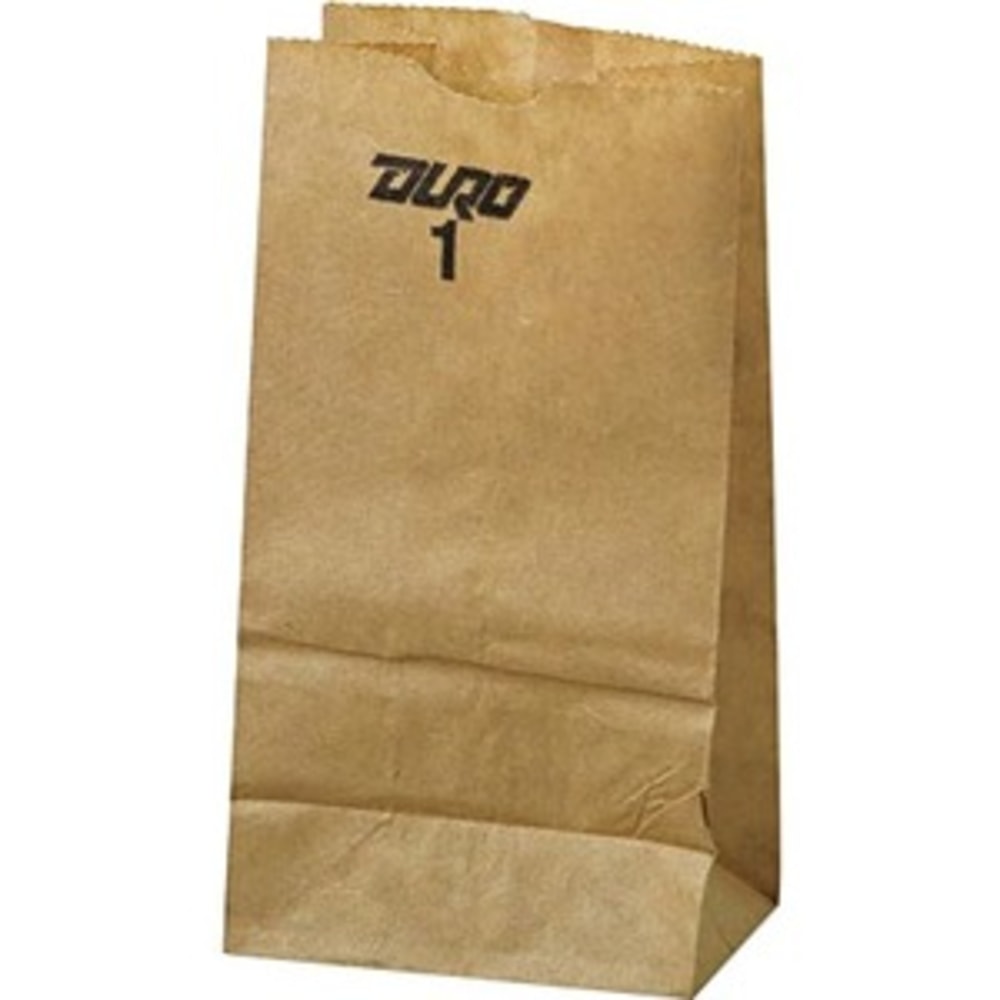 General Paper Grocery Bags, #12, 13 3/4inH x 7 1/16inW x 4 1/2inD, White, Pack Of 500 Bags