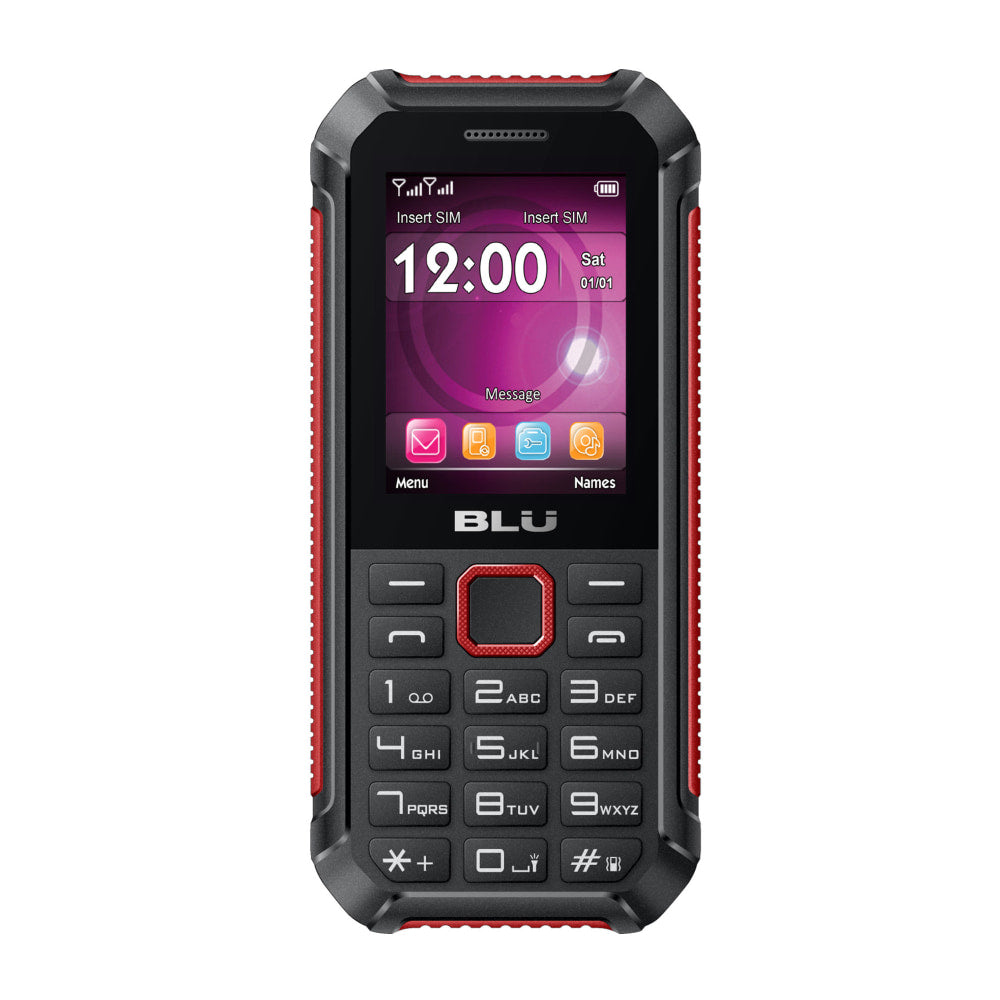 BLU Tank Extreme 2.4 T450X Cell Phone, Black/Red