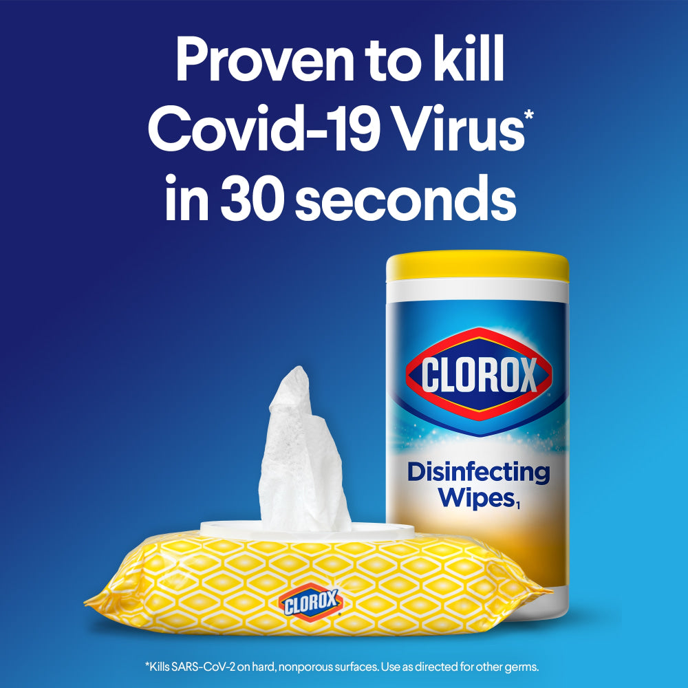 Clorox Disinfecting Wipes, 7in x 8in, Citrus Blend Scent, Canister Of 35