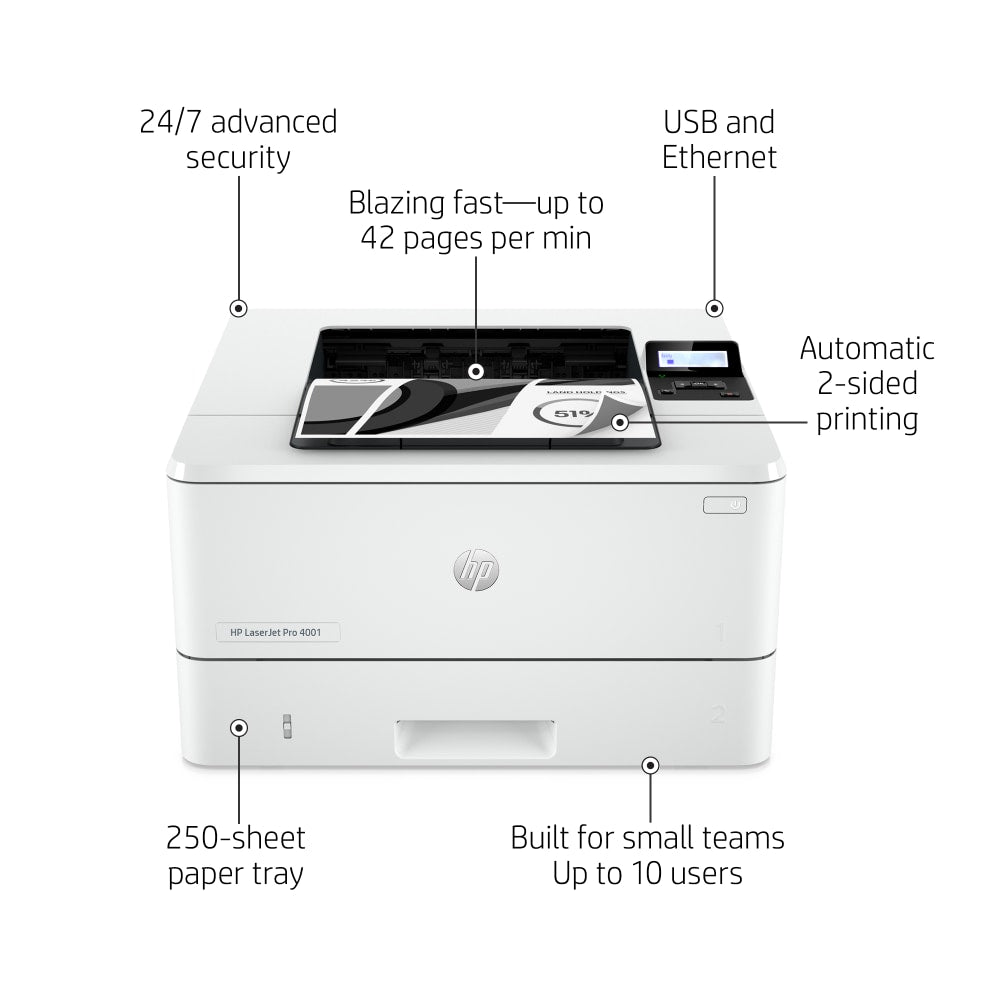 HP LaserJet Pro 4001dn Laser Monochrome Printer