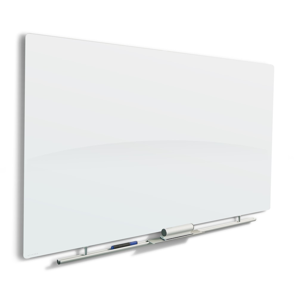 WorkPro Professional Cinema Magnetic Glass Unframed Dry-Erase Whiteboard, 42in x 74in, White