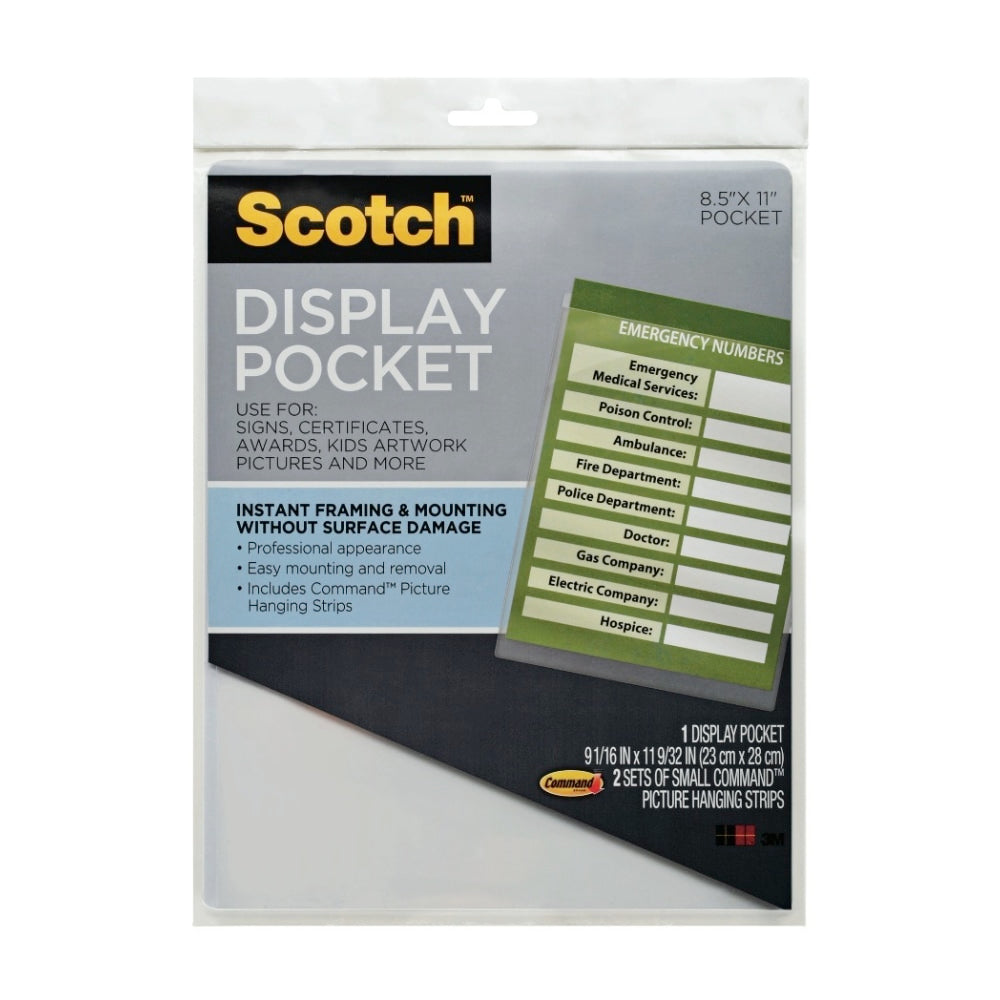 Scotch Display Pocket, 9in x 11in, Clear