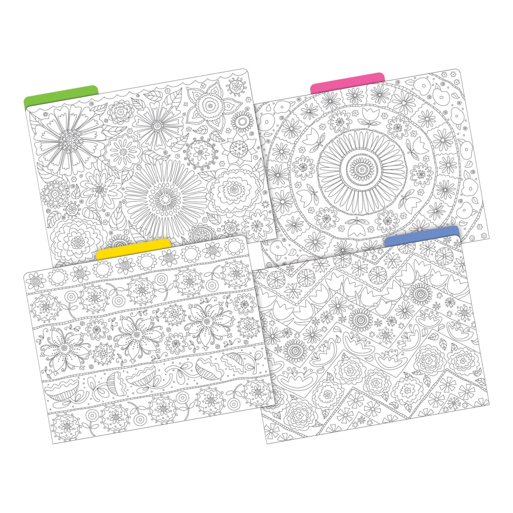 Barker Creek Tab File Folders, Letter Size, Color Me! In My Garden, Pack Of 24 Folders