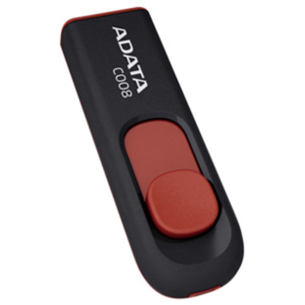 ADATA Classic Series C008 - USB flash drive - 64 GB - USB 2.0 - black, red