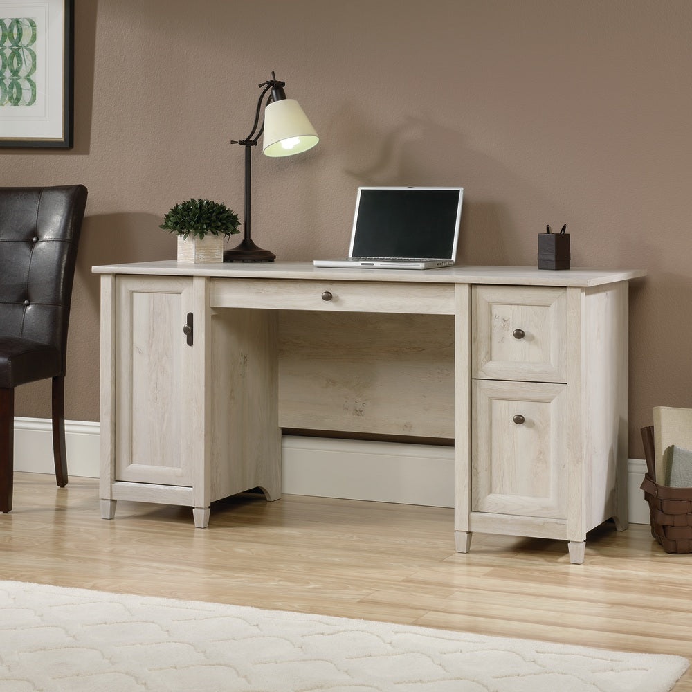 Sauder Edge Water 59inW Computer Desk, Chalked Chestnut