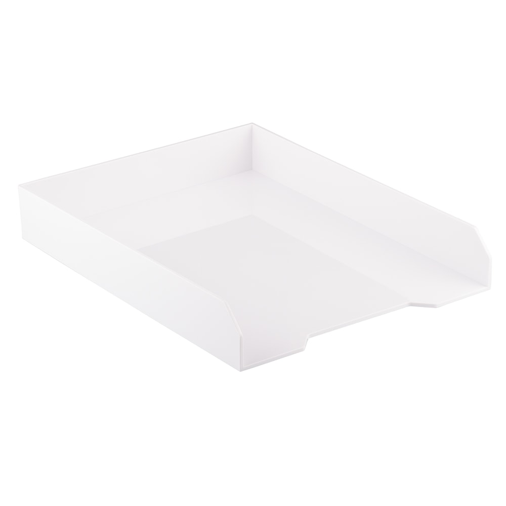 JAM Paper Stackable Paper Tray, 2inH x 9-3/4inW x 12-1/2inD, White