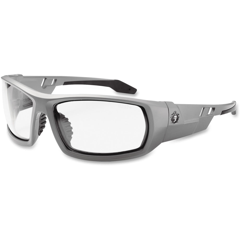 Ergodyne Skullerz ODIN Clear Lens Matte Gray Safety Glasses