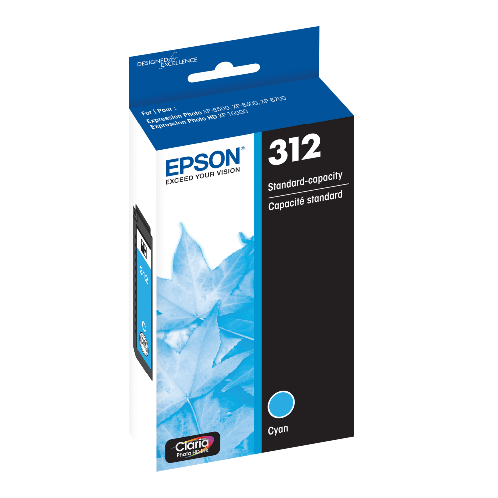 Epson 312 Claria Photo Cyan Ink Cartridge, T312220-S