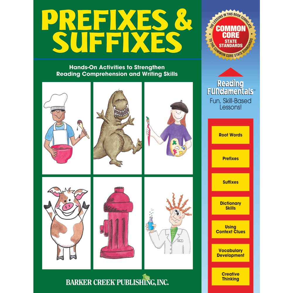 Barker Creek Grammar Activity Book, Prefixes/Suffixes, Grades 1 To College