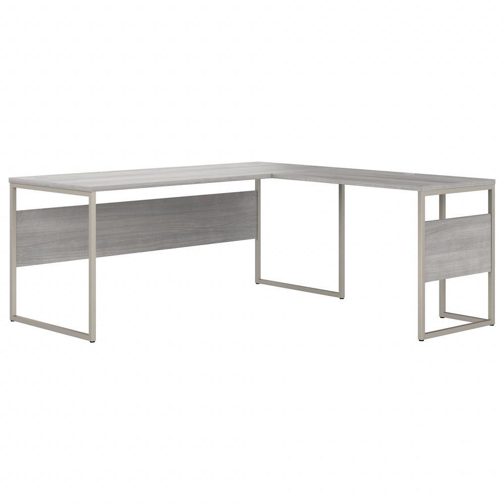 Bush Business Furniture Hybrid 72inW L-Shaped Corner Desk Table With Metal Legs, Platinum Gray, Standard Delivery