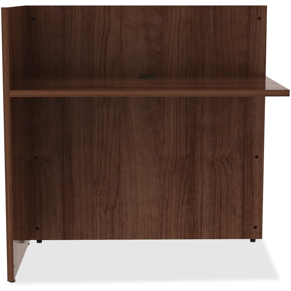 Lorell Essentials 42inW Reception Computer Desk Return, Walnut