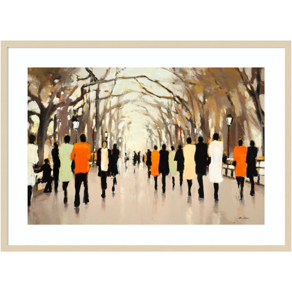 Amanti Art Poets Walk by Lorraine Christie Wood Framed Wall Art Print, 41inW x 30inH, Natural