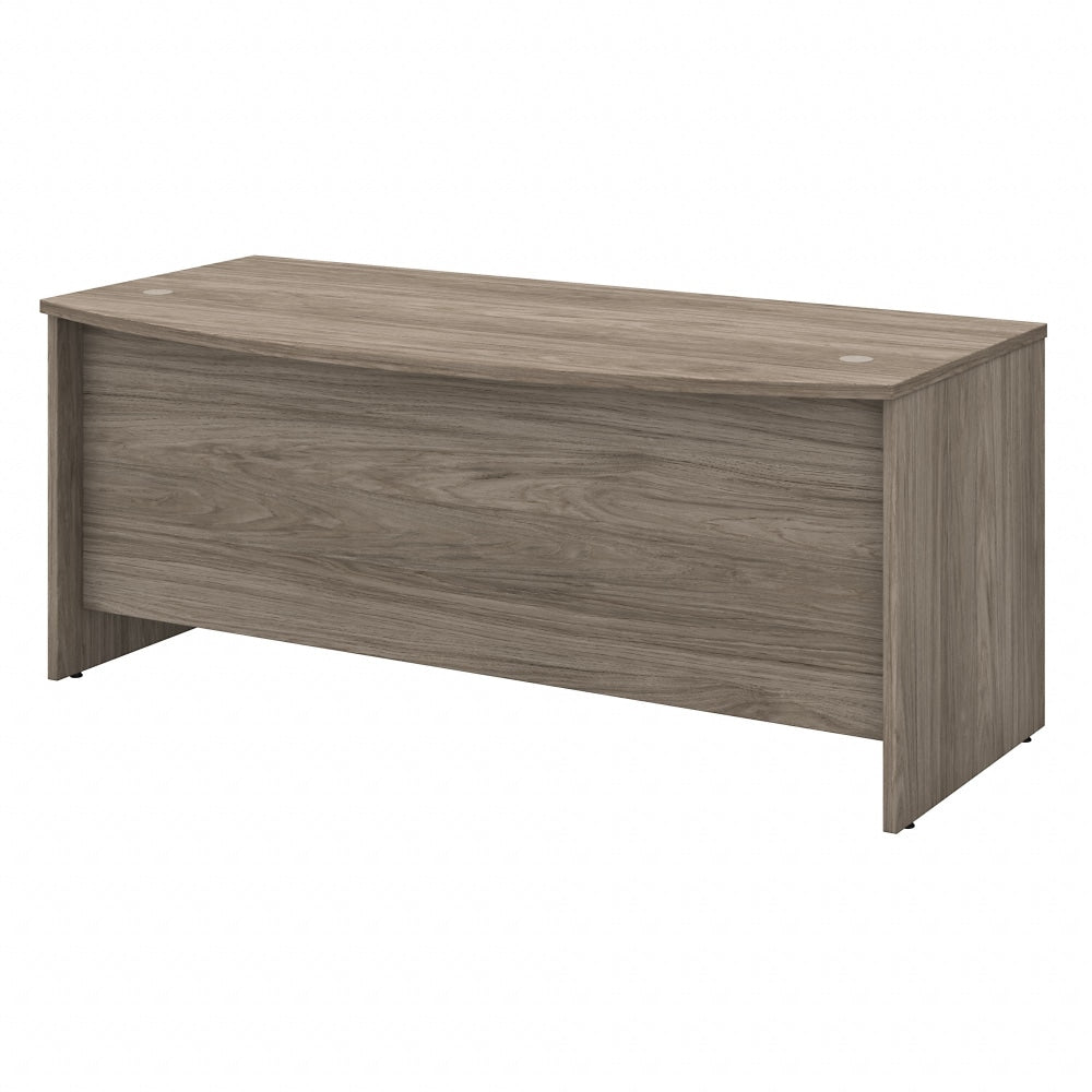 Bush Business Furniture Studio C 72inW Bow-Front Computer Desk, Modern Hickory, Standard Delivery