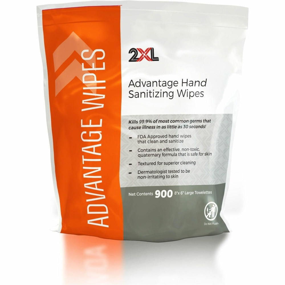 Advantage 2XL Sanitizing Wipes, Unscented, Pack Of 900 Wipes