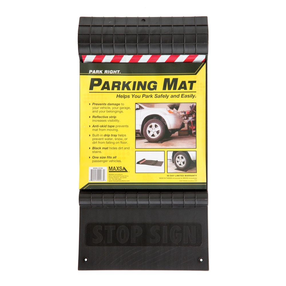 Maxsa Innovations Park Right Parking Mat, 2in x 11-7/16in, Black