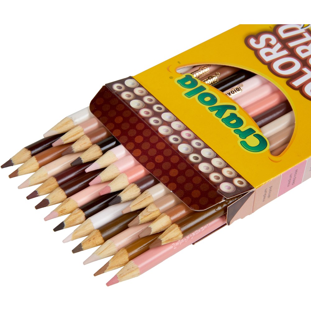 Crayola Color Of The World Colored Pencils, 3 mm, Assorted Colors, Pack Of 24 Pencils