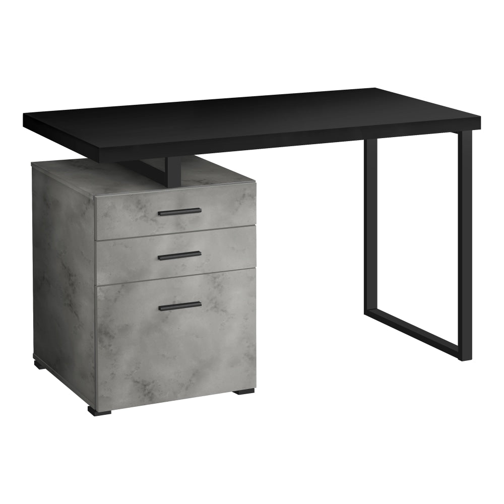 Monarch Specialties Melody 48inW Computer Desk, Black/Gray